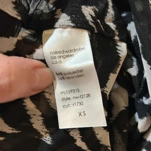 Naked Wardrobe Cut Out Zebra Print Too/cover up. NWT. XS - Picture 7 of 7